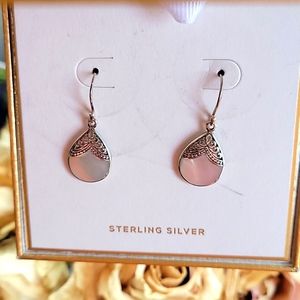 Sterling silver and pearl earrings